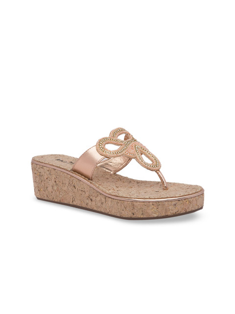 

Inc 5 Women Rose Gold Embellished Wedges