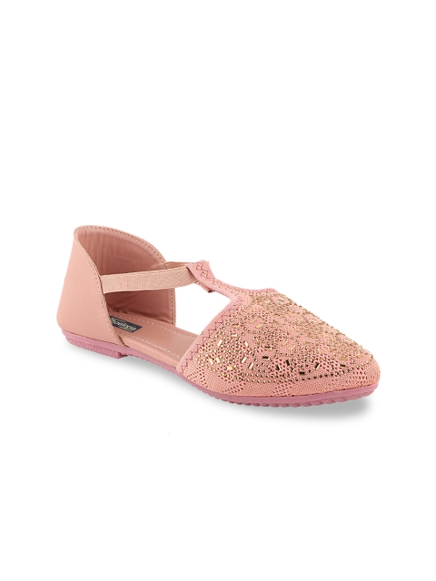 

Shoetopia Women Pink Embellished Ballerinas