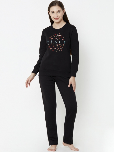 

Sweet Dreams Women Black Printed Night suit