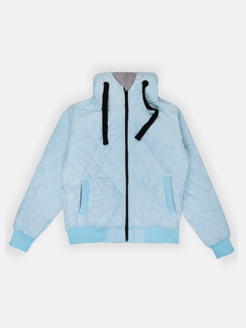 

Instafab Boys Blue Checked Windcheater Quilted Jacket