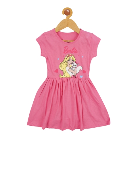 

ICABLE Girls Pink Printed Fit and Flare Dress