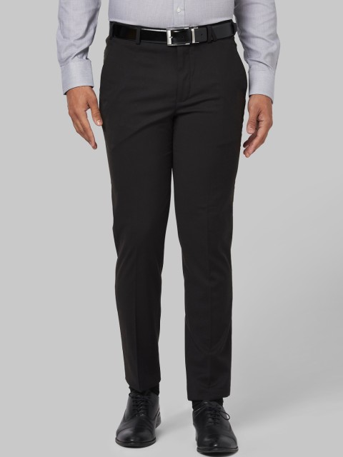

Park Avenue Men Black Slim Fit Solid Formal Trousers