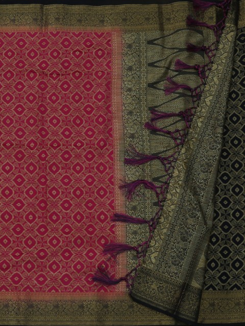 

Pothys Magenta Woven Design Jute Silk Saree