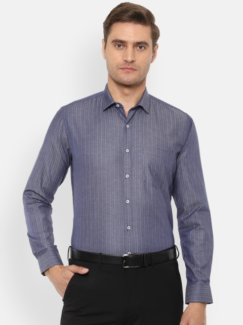 

Van Heusen Men Grey Slim Fit Striped Formal Shirt