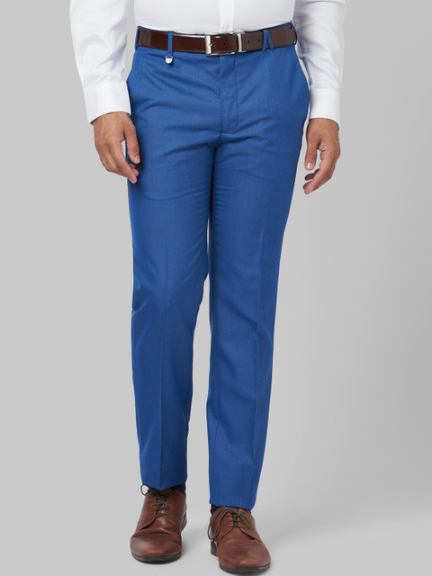 

Park Avenue Men Blue Skinny Fit Solid Formal Trousers