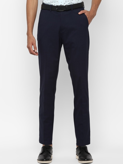 

Allen Solly Men Navy Blue Slim Fit Solid Regular Trousers