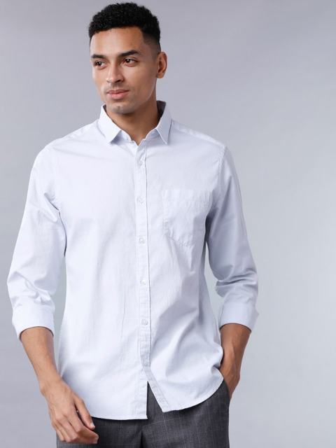 

HIGHLANDER Men White Slim Fit Solid Casual Shirt