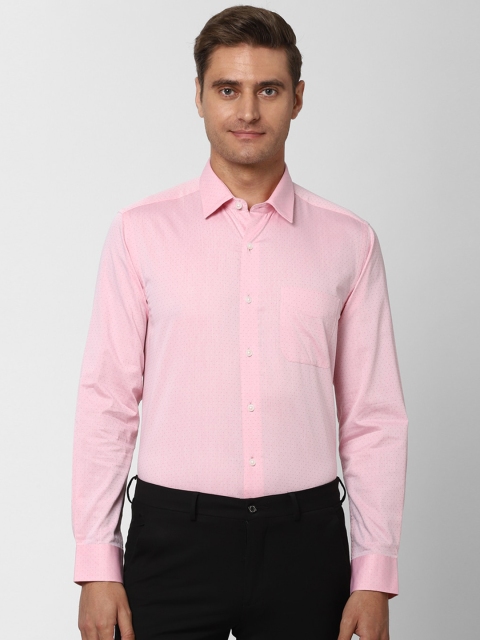

Peter England Elite Men Pink Regular Fit Printed Formal Shirt