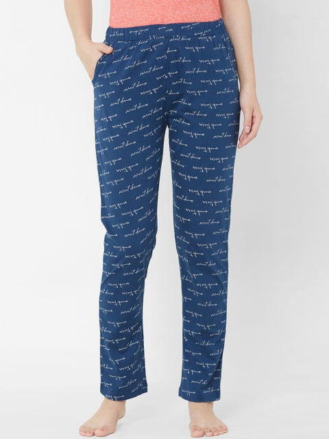 

Sweet Dreams Women Navy Blue Printed Lounge Pants
