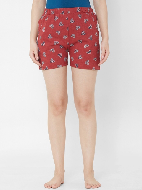 

Sweet Dreams Women Red Printed Lounge Shorts