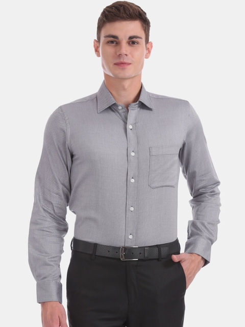 

Arrow Men Grey & Black Regular Fit Printed Casual Shirt