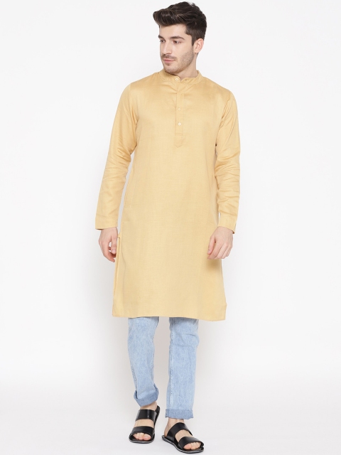 

Molly & Michel Men Beige Solid Straight Kurta