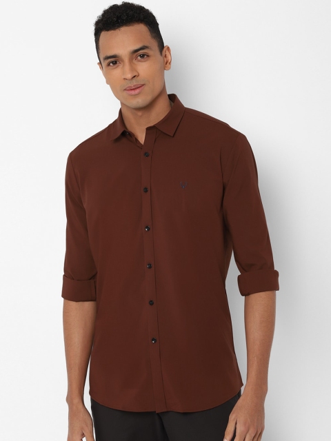

Allen Solly Men Brown Slim Fit Solid Casual Shirt