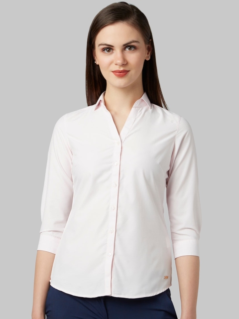 

Park Avenue Woman Women Pink Regular Fit Solid Casual Shirt