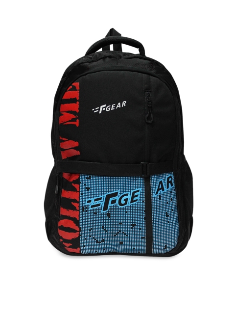 

F Gear Unisex Black & Blue Graphic Backpack