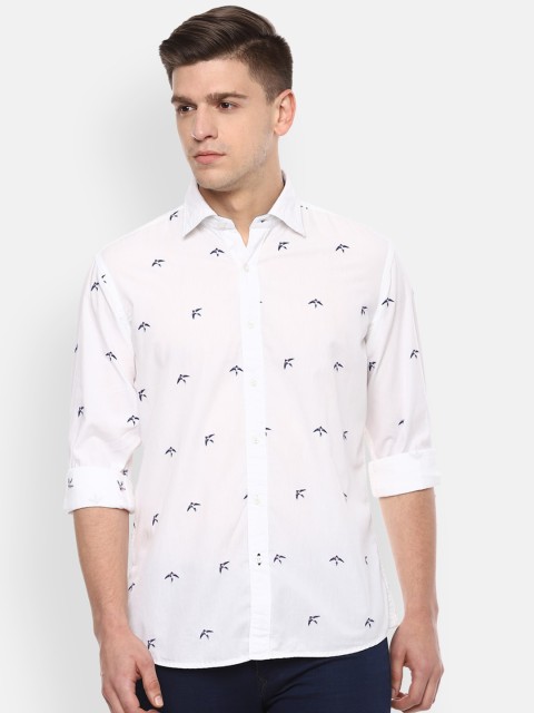 

Louis Philippe Sport Men White Slim Fit Printed Casual Shirt