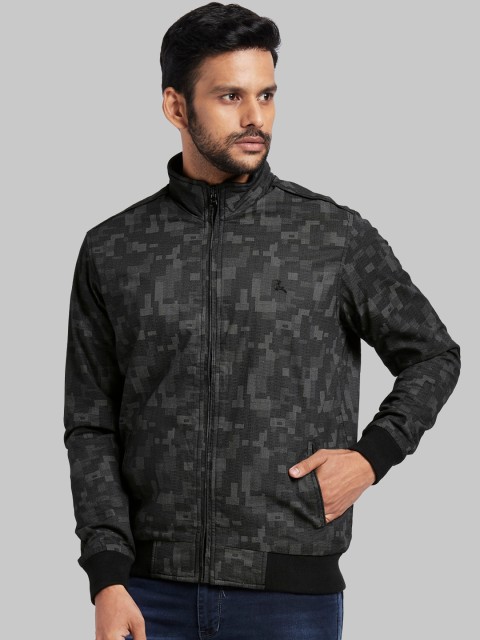 

Parx Men Black Printed Bomber Jacket