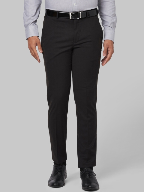 

Park Avenue Men Black Slim Fit Solid Formal Trousers