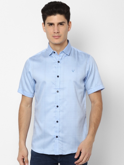 

Allen Solly Men Blue Slim Fit Checked Casual Shirt