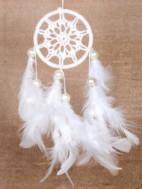 

Rooh White Handmade Crochet Car Hanging Dream Catcher
