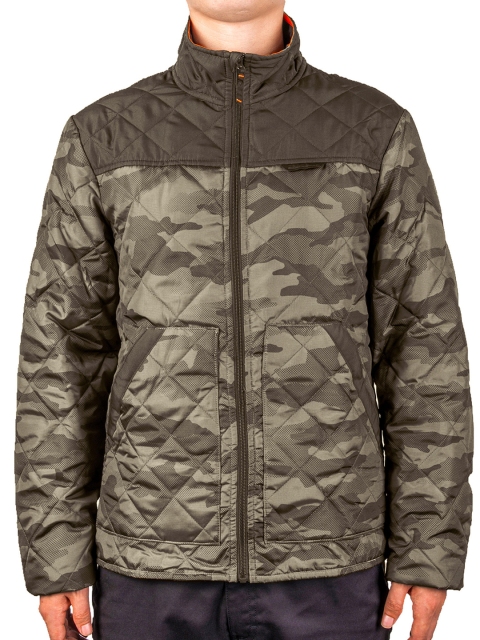 

SOLOGNAC By Decathlon Men Green & Brown Printed Insulator Padded Jacket