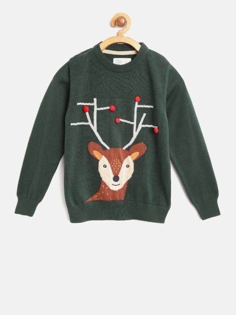 

Holiday Pom Pom Sweater, Green