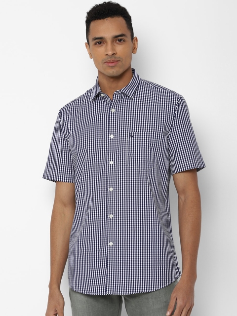 

Allen Solly Men Navy Blue & White Regular Fit Checked Casual Shirt