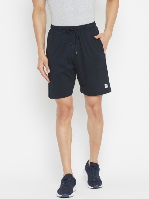 

Plagg Men Navy Blue Solid Sports Shorts
