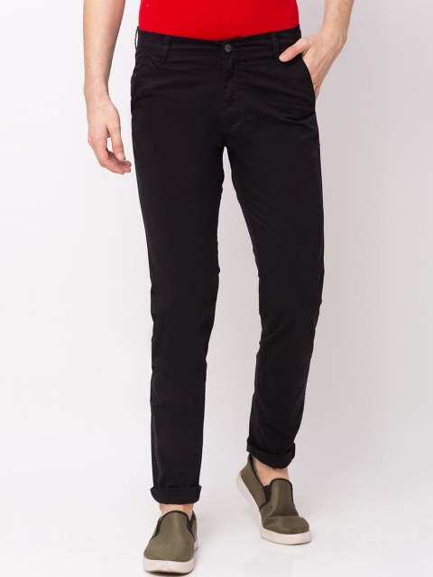 

Globus Men Black Slim Fit Solid Chinos