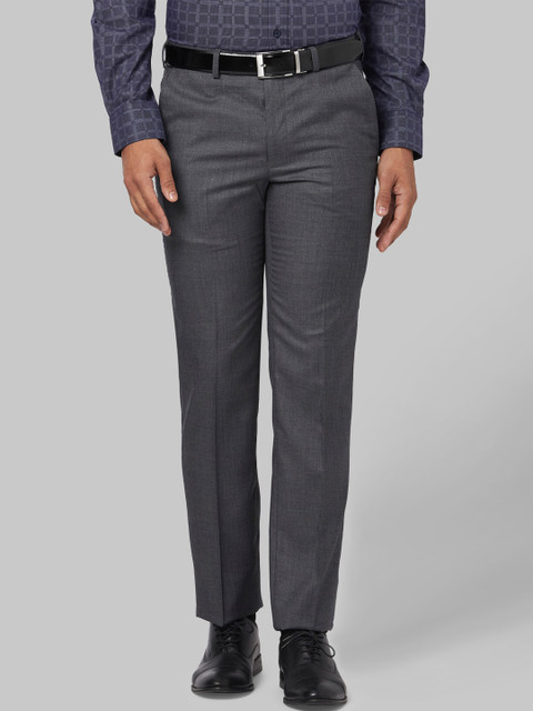 

Park Avenue Men Grey Skinny Fit Solid Formal Trousers