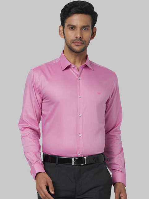 

Park Avenue Men Pink Regular Fit Self Design Formal Shirt