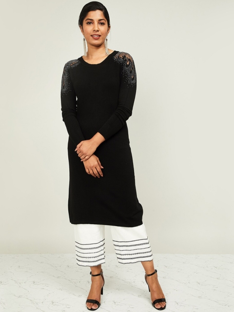 

Melange by Lifestyle Black Solid Tunic