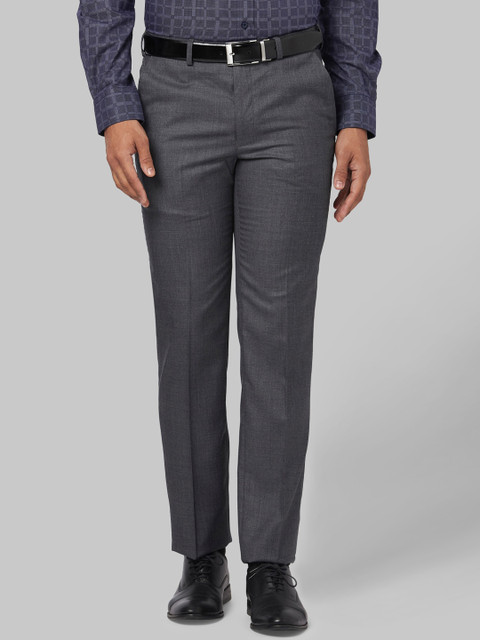 

Park Avenue Men Grey Slim Fit Solid Formal Trousers