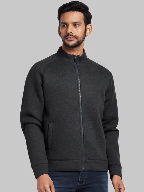

Parx Men Grey Solid Sporty Jacket
