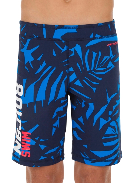 

Nabaiji By Decathlon Boys Blue Printed Swimming Long Shorts