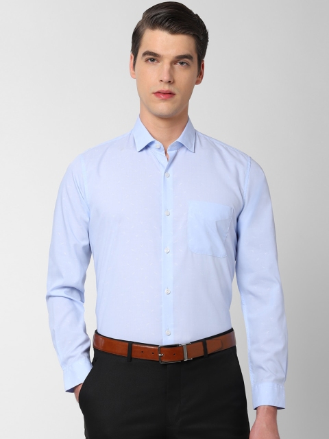 

Peter England Elite Men Blue & White Regular Fit Printed Formal Shirt