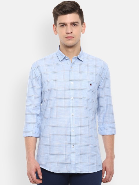 

Louis Philippe Sport Men Blue Slim Fit Checked Casual Shirt