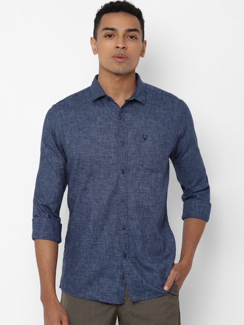 

Solly Jeans Co. Men Navy Blue Regular Fit Self Design Casual Shirt