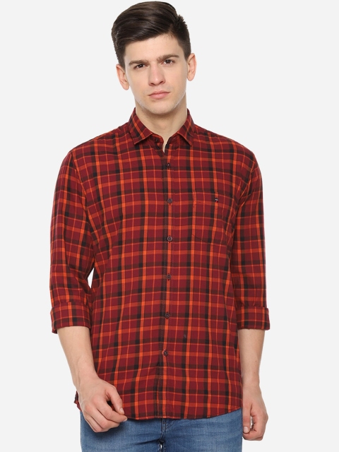 

Louis Philippe Sport Men Red & Black Slim Fit Checked Casual Shirt