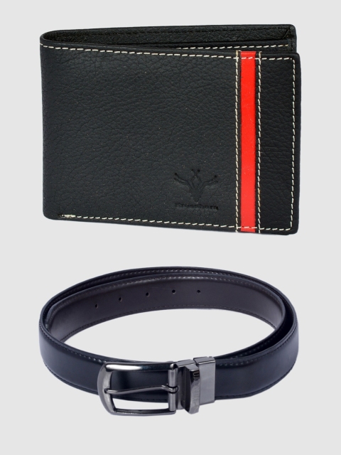 

Krosshorn Men Black Leather Accessory Gift Set