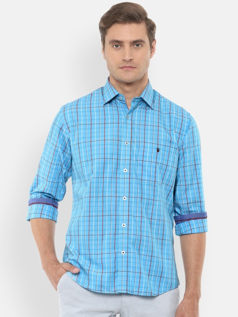 

Louis Philippe Sport Men Blue & Red Slim Fit Checked Casual Shirt