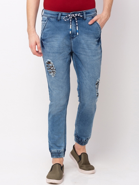 

Globus Men Blue Tapered Fit Mid-Rise Mildly Distressed Stretchable Jeans
