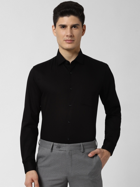 

Peter England Elite Men Black Slim Fit Solid Formal Shirt