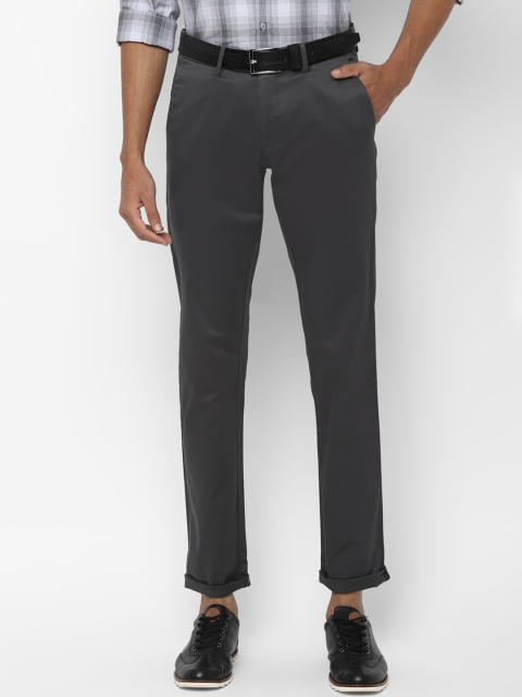 

Allen Solly Men Grey Slim Fit Solid Regular Trousers