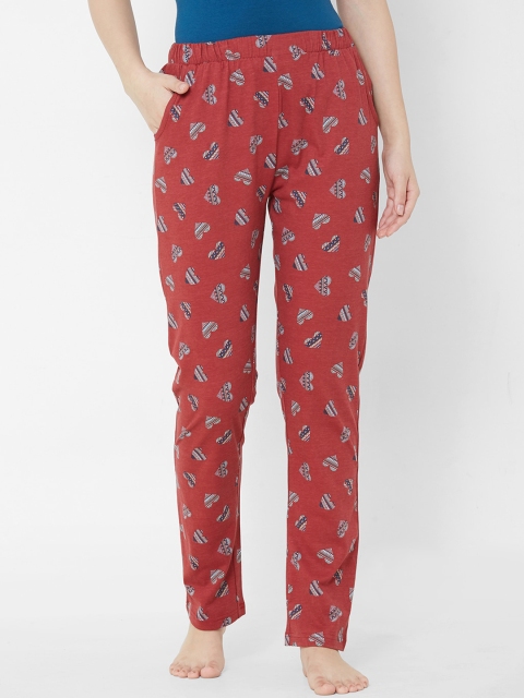 Sweet Dreams Women Red Printed Lounge Pant