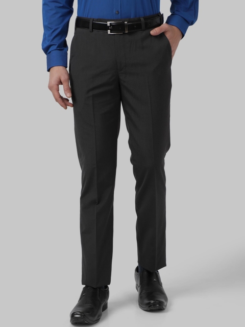 

Park Avenue Men Grey Skinny Fit Solid Formal Trousers
