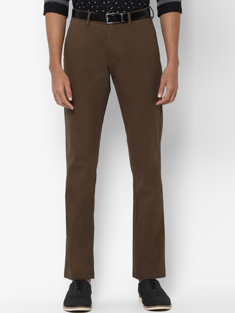 

Allen Solly Men Brown Slim Fit Solid Regular Trousers