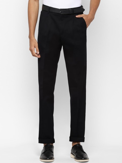 

Allen Solly Men Black Regular Fit Solid Regular Trousers