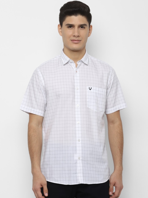 

Allen Solly Men White Slim Fit Checked Casual Shirt