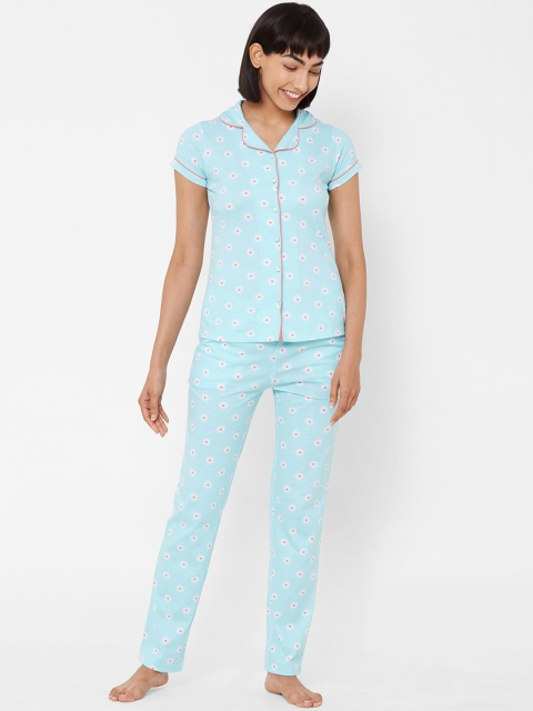 

Sweet Dreams Women Blue Printed Night suit
